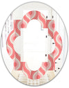 Retro Drop Design I - Modern Round or Oval Wall Mirror - Quatrefoil