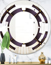 Quilted pattern - Modern Round or Oval Wall Mirror - Space