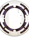 Quilted pattern - Modern Round or Oval Wall Mirror - Space