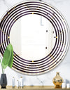 Quilted pattern - Modern Round or Oval Wall Mirror - Wave