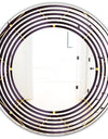 Quilted pattern - Modern Round or Oval Wall Mirror - Wave