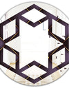 Quilted pattern - Modern Round or Oval Wall Mirror - Hexagon Star