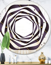Quilted pattern - Modern Round or Oval Wall Mirror - Whirl