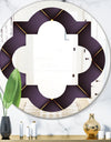 Quilted pattern - Modern Round or Oval Wall Mirror - Quatrefoil