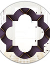 Quilted pattern - Modern Round or Oval Wall Mirror - Quatrefoil