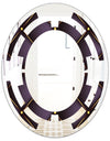 Quilted pattern - Modern Round or Oval Wall Mirror - Space
