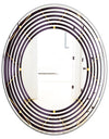 Quilted pattern - Modern Round or Oval Wall Mirror - Wave