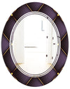 Quilted pattern - Modern Round or Oval Wall Mirror - Triple C