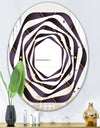 Quilted pattern - Modern Round or Oval Wall Mirror - Whirl