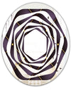 Quilted pattern - Modern Round or Oval Wall Mirror - Whirl
