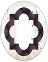 Quilted pattern - Modern Round or Oval Wall Mirror - Quatrefoil