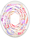 Floral Botanical Retro XIII - Modern Round or Oval Wall Mirror - Whirl