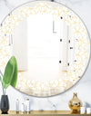 Abstract Geometrical - Modern Round or Oval Wall Mirror - Leaves
