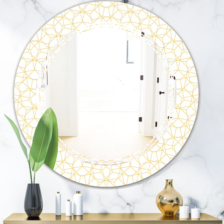Abstract Geometrical - Modern Round or Oval Wall Mirror - Triple C