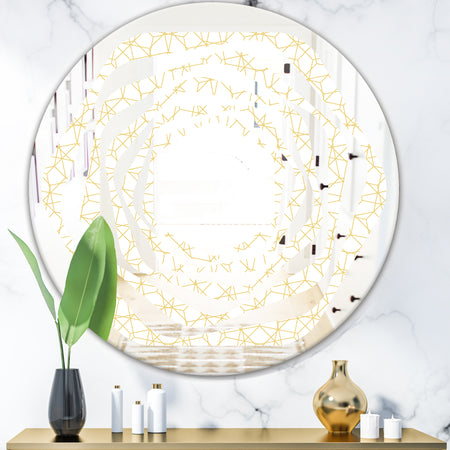 Abstract Geometrical - Modern Round or Oval Wall Mirror - Whirl