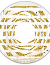 Golden Horizontal Lines - Modern Round or Oval Wall Mirror - Whirl