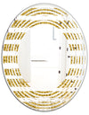 Golden Horizontal Lines - Modern Round or Oval Wall Mirror - Wave