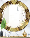 Golden Circular Pattern I - Modern Round or Oval Wall Mirror - Triple C