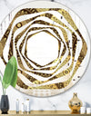 Golden Circular Pattern I - Modern Round or Oval Wall Mirror - Whirl