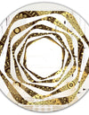 Golden Circular Pattern I - Modern Round or Oval Wall Mirror - Whirl