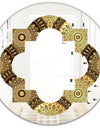Golden Circular Pattern I - Modern Round or Oval Wall Mirror - Quatrefoil