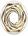 Golden Circular Pattern I - Modern Round or Oval Wall Mirror - Whirl