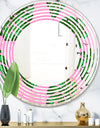 Tropical Palm Leaves III - Modern Round or Oval Wall Mirror - Wave