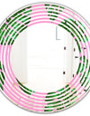 Tropical Palm Leaves III - Modern Round or Oval Wall Mirror - Wave