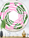 Tropical Palm Leaves III - Modern Round or Oval Wall Mirror - Whirl