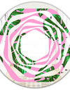 Tropical Palm Leaves III - Modern Round or Oval Wall Mirror - Whirl
