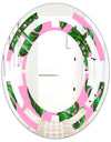 Tropical Palm Leaves III - Modern Round or Oval Wall Mirror - Space