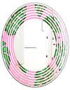 Tropical Palm Leaves III - Modern Round or Oval Wall Mirror - Wave