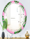 Tropical Palm Leaves III - Modern Round or Oval Wall Mirror - Triple C