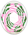 Tropical Palm Leaves III - Modern Round or Oval Wall Mirror - Whirl