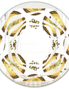 Gold and browne pattern with gradient vintage circles - Modern Round or Oval Wall Mirror - Whirl