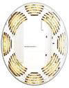 Gold and browne pattern with gradient vintage circles - Modern Round or Oval Wall Mirror - Wave