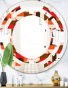 Retro Geometric Design II - Modern Round or Oval Wall Mirror - Space