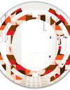 Retro Geometric Design II - Modern Round or Oval Wall Mirror - Space