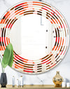 Retro Geometric Design II - Modern Round or Oval Wall Mirror - Wave