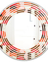 Retro Geometric Design II - Modern Round or Oval Wall Mirror - Wave