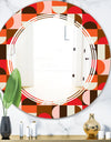 Retro Geometric Design II - Modern Round or Oval Wall Mirror - Triple C