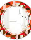 Retro Geometric Design II - Modern Round or Oval Wall Mirror - Triple C