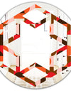 Retro Geometric Design II - Modern Round or Oval Wall Mirror - Hexagon Star