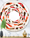Retro Geometric Design II - Modern Round or Oval Wall Mirror - Whirl