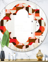 Retro Geometric Design II - Modern Round or Oval Wall Mirror - Quatrefoil