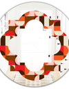 Retro Geometric Design II - Modern Round or Oval Wall Mirror - Quatrefoil