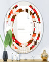 Retro Geometric Design II - Modern Round or Oval Wall Mirror - Space
