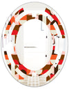 Retro Geometric Design II - Modern Round or Oval Wall Mirror - Space