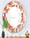 Retro Geometric Design II - Modern Round or Oval Wall Mirror - Wave
