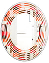Retro Geometric Design II - Modern Round or Oval Wall Mirror - Wave